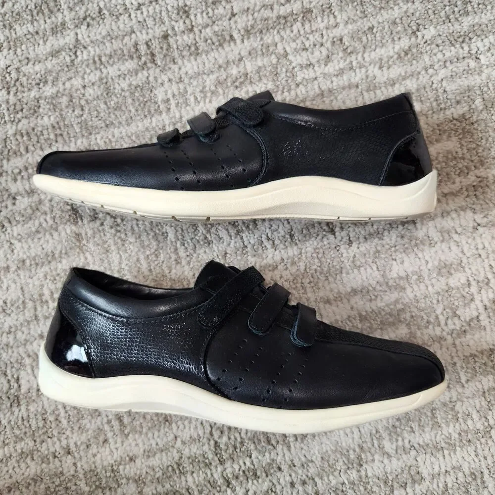 SAS women's Race Time Walking shoes black multi hook loop size 9